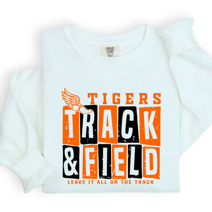 Tigers Track Sweatshirt (Comfort Colors)