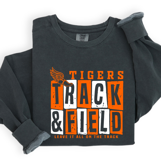 Tigers Track Sweatshirt (Comfort Colors)