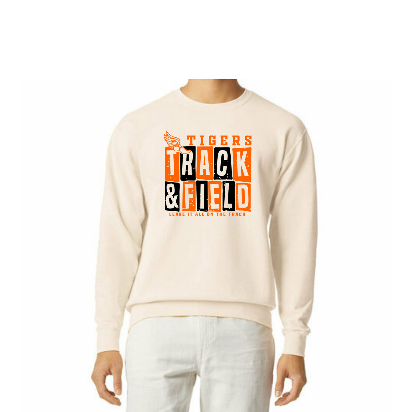 Tigers Track Sweatshirt (Comfort Colors)