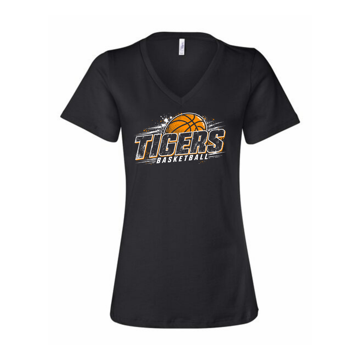Tigers Women's V-Neck Tee (Bella Canvas)