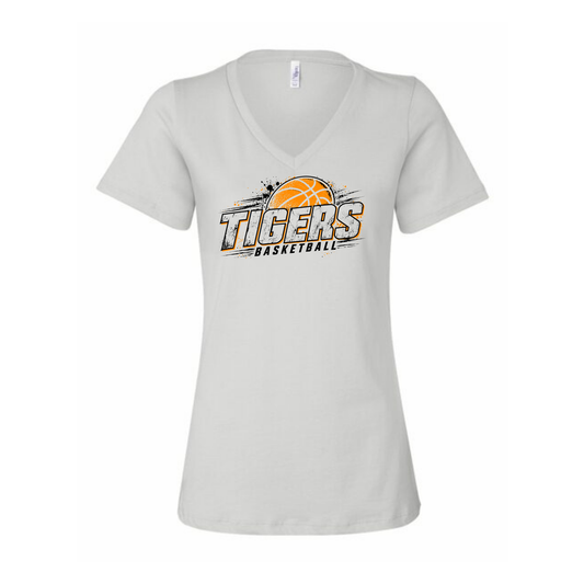 Tigers Women's V-Neck Tee (Bella Canvas)