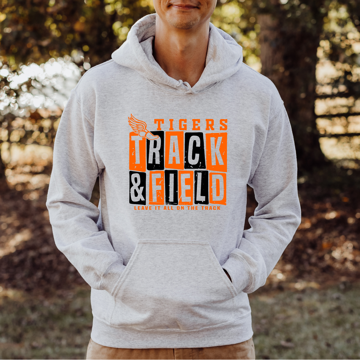 Tigers Track Adult Gildan Hoodie