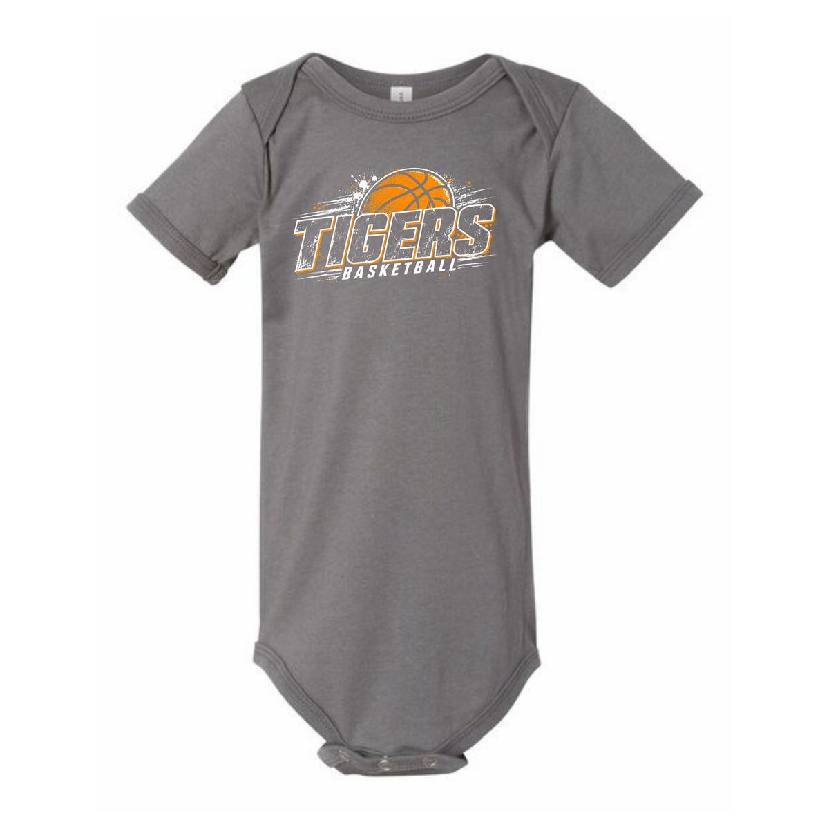 Infant Tiger Basketball Onesie (Bella Canvas)