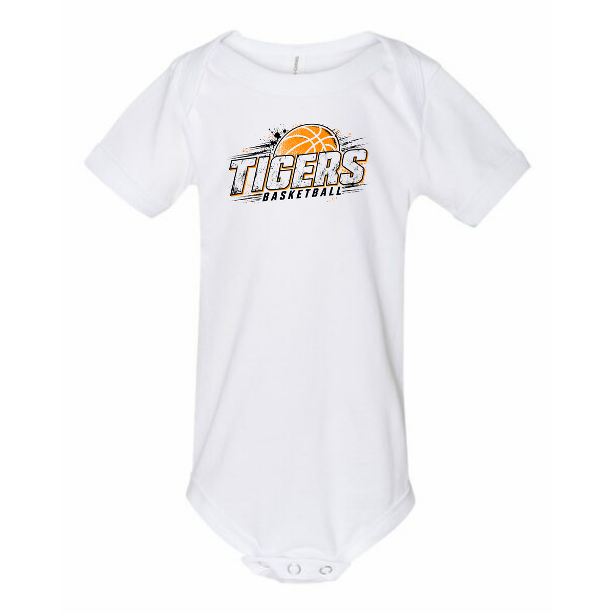 Infant Tiger Basketball Onesie (Bella Canvas)