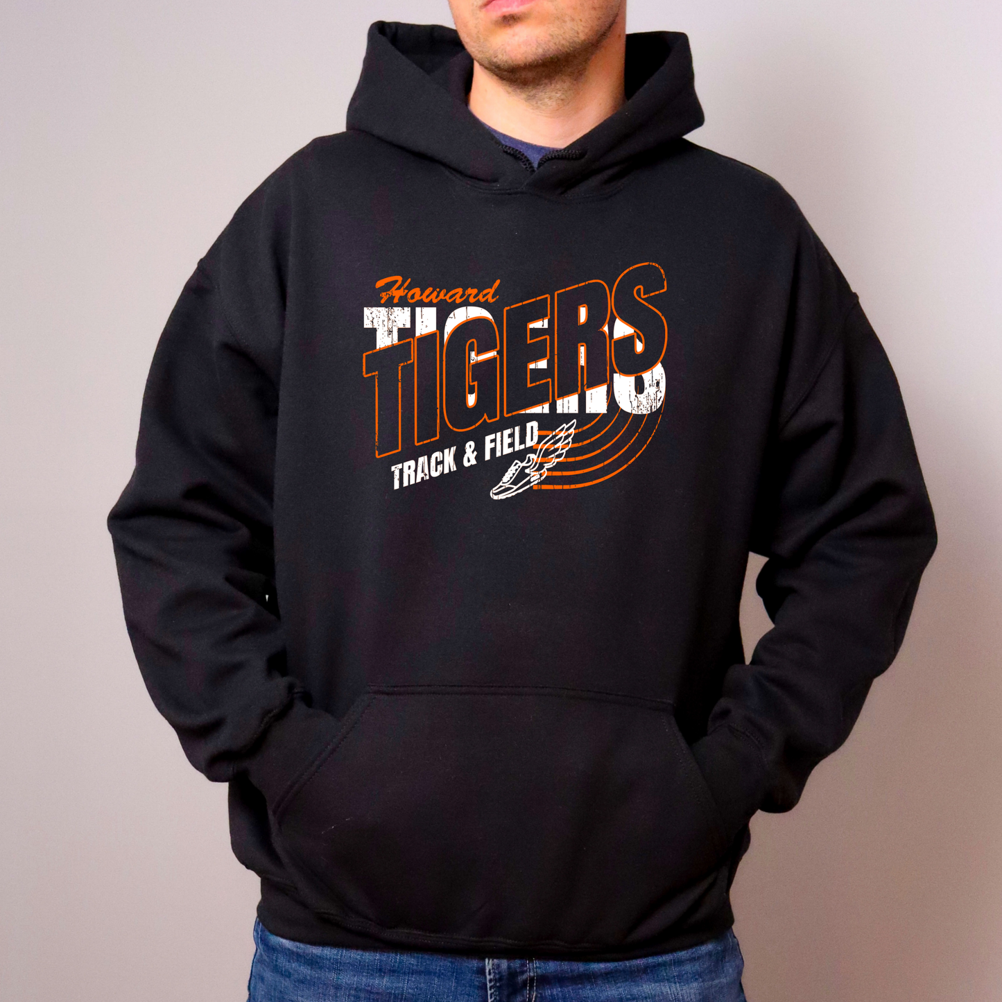 Howard Tigers Track Adult Gildan Hoodie
