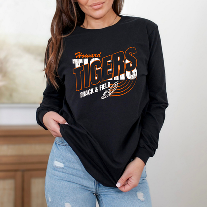 Howard Tigers Track Long Sleeve (Bella Canvas)