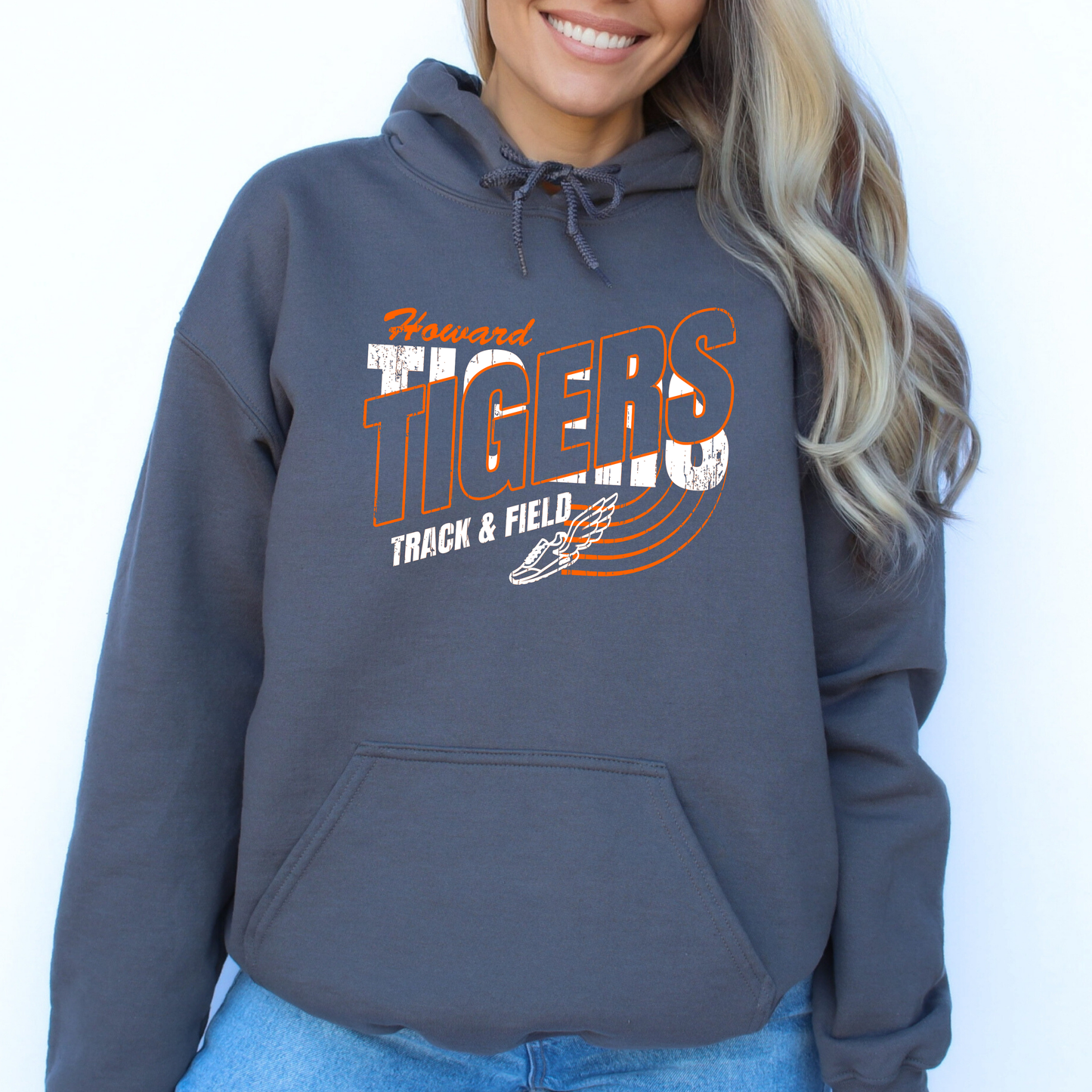 Howard Tigers Track Adult Gildan Hoodie