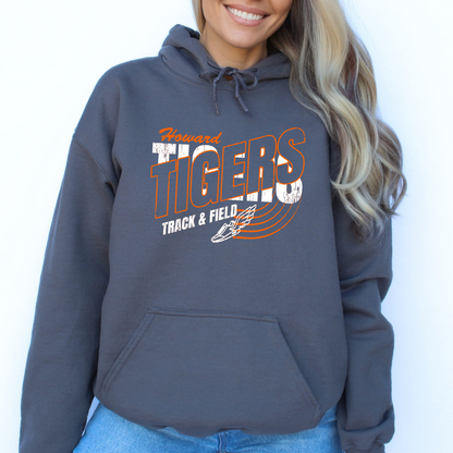 Howard Tigers Track Adult Gildan Hoodie