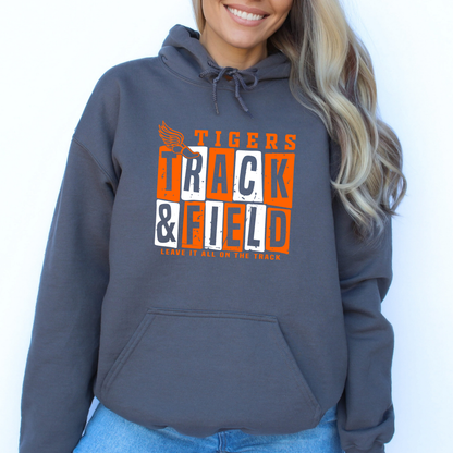 Tigers Track Adult Gildan Hoodie