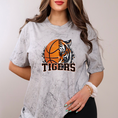 Half Bball Half Tiger Tee (Comfort Colors)