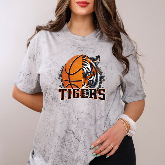 Half Bball Half Tiger Tee (Comfort Colors)