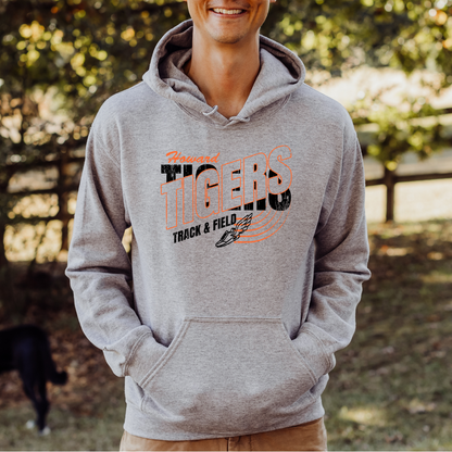 Howard Tigers Track Adult Gildan Hoodie