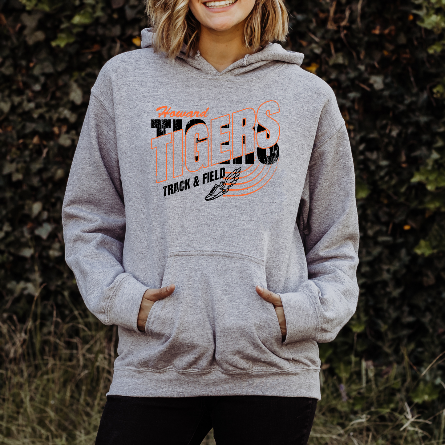 Howard Tigers Track Adult Gildan Hoodie