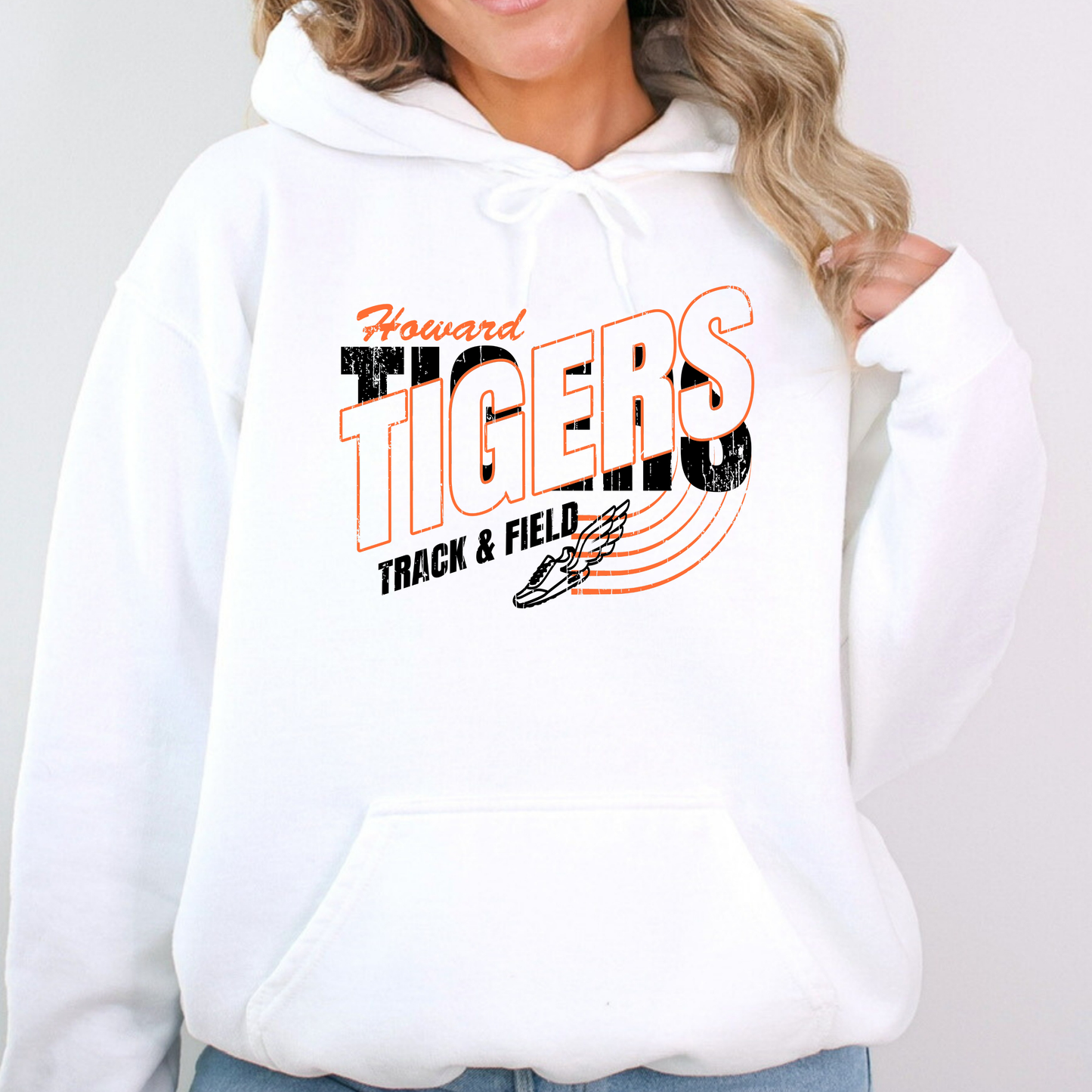 Howard Tigers Track Adult Gildan Hoodie