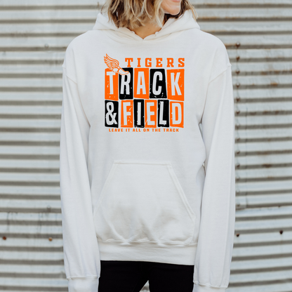 Tigers Track Adult Gildan Hoodie