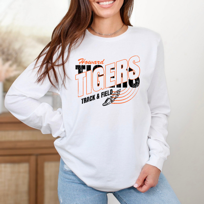 Howard Tigers Track Long Sleeve (Bella Canvas)