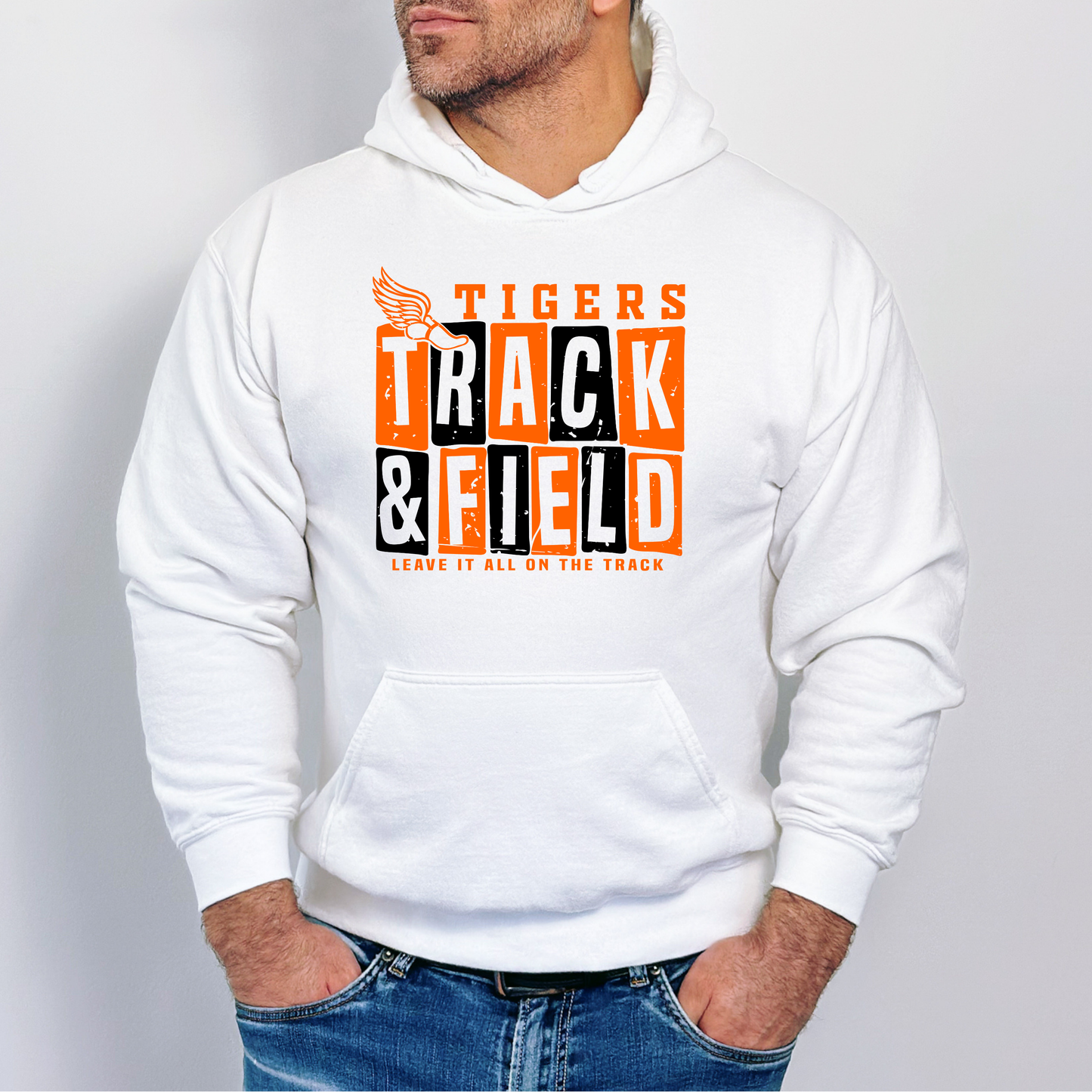 Tigers Track Adult Gildan Hoodie